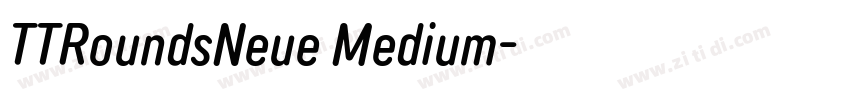 TTRoundsNeue Medium字体转换